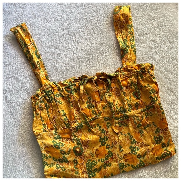 LAST CHANCE Urban Outfitters Valentina Cropped Bustier Tank Top - Picture 2 of 12